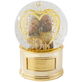 Things Remembered Engraved 50th Anniversary Musical Snow Globe (Free Customization)