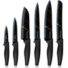 MICHELANGELO Knife Set 6 Piece with Nonstick Granite Coating, Sharp