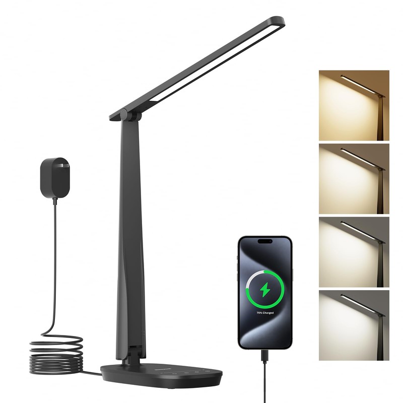Honeywell LED Desk Lamp for Home Office, Eye-Caring Light with