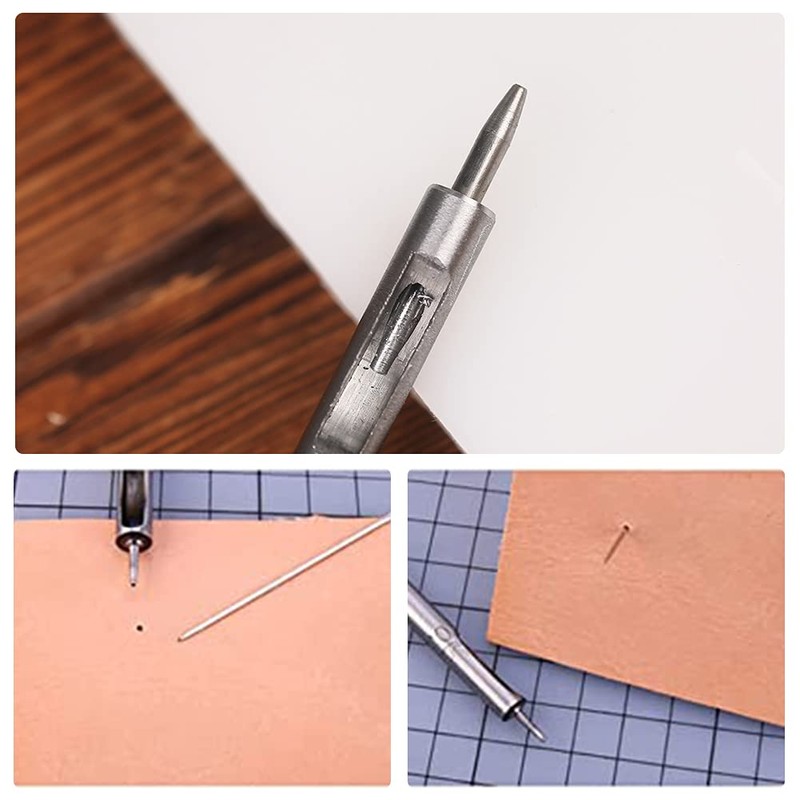 10 Pcs Leather Hole Punch Cutter 0.5mm-3.5mm Hollow Punch Set