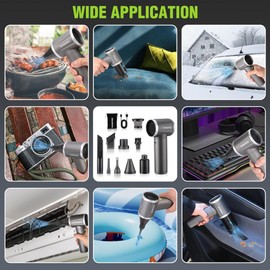 WORKPRO Electric Air Duster 120000 RPM Brushless Compressed Air Blower w/4-Gears