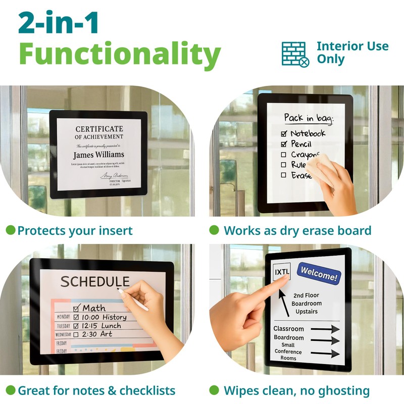 Fodeez 8.5x11 Self Adhesive Peel & Stick Document Holder for
