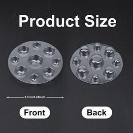 Disposable Tattoo Pigment Tray with 9 Round Depressions, Permanent Makeup Ink Cups for Microblading Pastes Pigment and Tattoo Ink (Pack of 10)