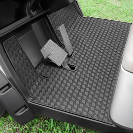 Golf Cart Floor Mat for Yamaha Floor Mat, 3/10" Thickness Rubber Full Coverage Precedent Mat, Fit for Yamaha Drive2, QuieTech, Adventurer, UMAX Rally 4x4 Black