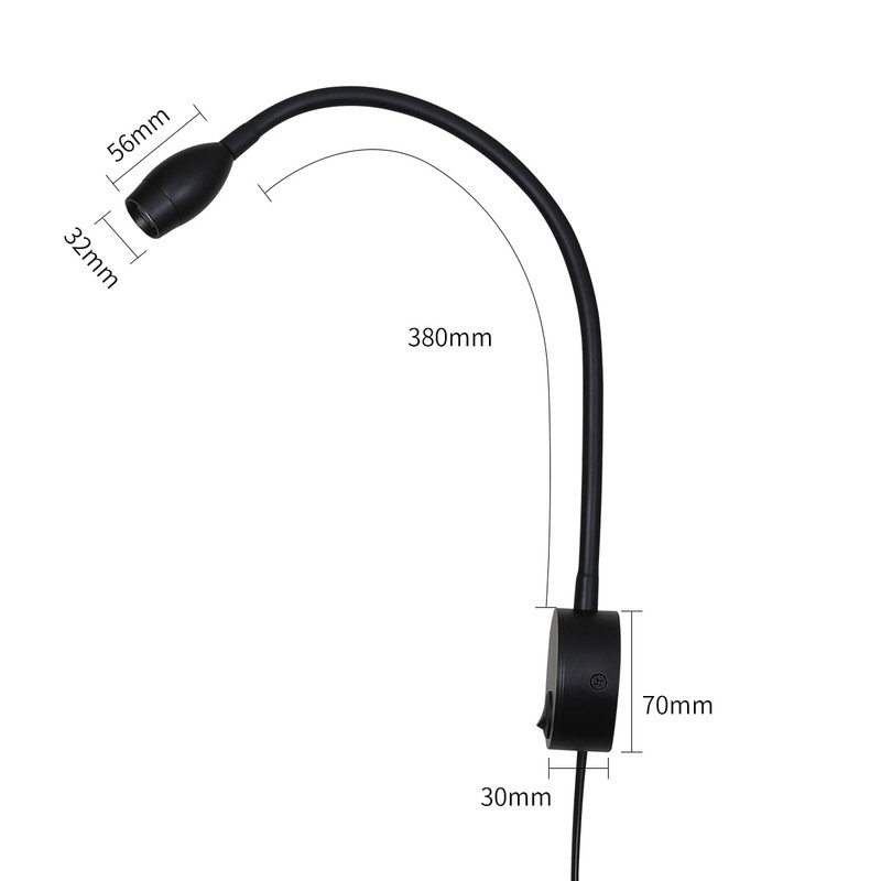 Agese LED Reading Lamp 3W Warm White 3000K for Reading