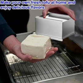 FeBohao Tofu Press Kit Stainless Steel Tofu Maker Paneer Press witn Cheese Cloth