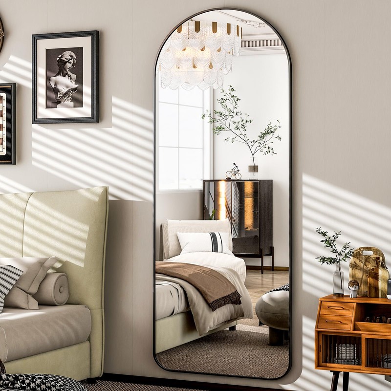 HARRITPURE Arched Full Length Mirror - 64" x 21" Large