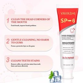 S-P-6 Toothpaste,S-P-6 Whitening Toothpaste,S-P-6 Bright White Toothpaste,Toothpaste for Deep Cleaning & Fresh Breath Toothpaste (2 Pcs)