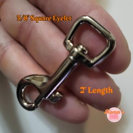 Unbranded 2" Swivel snap hook with 3/8" Square strap eyelet. purse leashes (10 count bag)