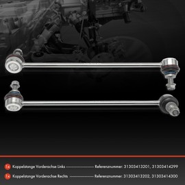 Frankberg 2 x coupling rods, front axle, left, right, compatible with X3 E83 2.0L-3.0L 2003-2008 X3 E83 xDrive18 xDrive20 xDrive30 2.0L 3.0L 2008-2011 Replace# 3130341414 299