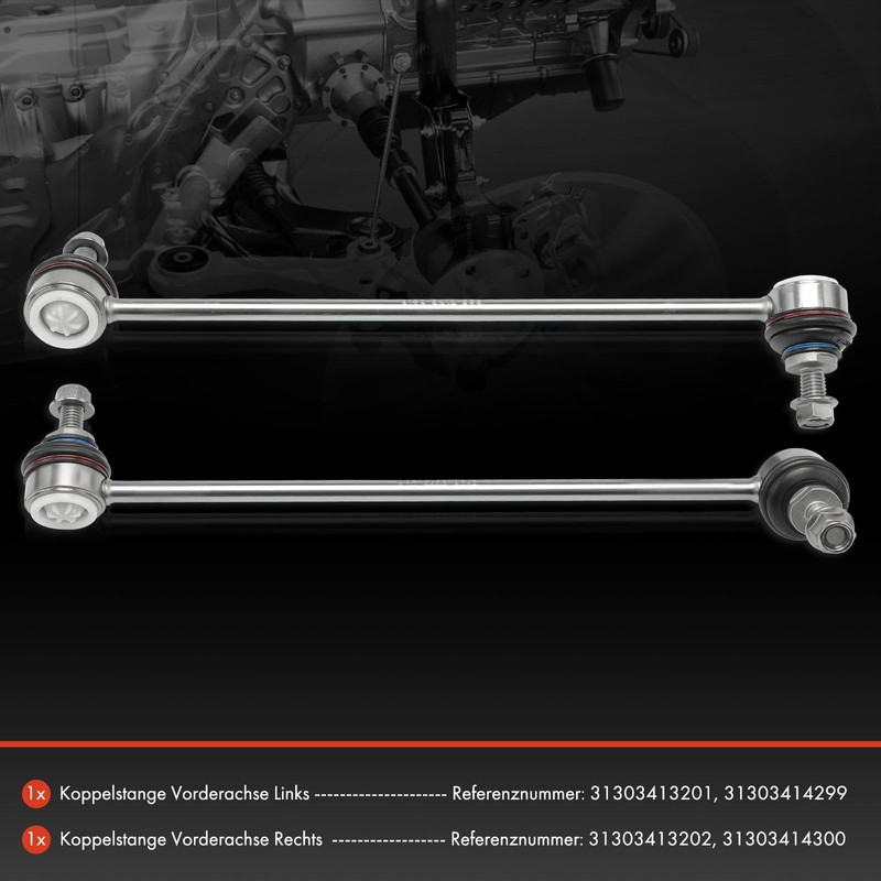 Frankberg 2 x coupling rods, front axle, left, right, compatible