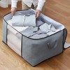 4Pcs Gray Quilt Storage Bag Organizer Large Capacity Breathable House