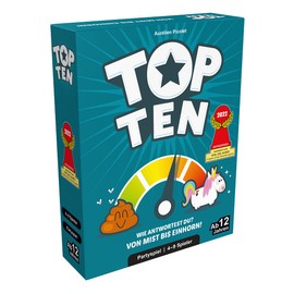 Asmodee Cocktail Games, Top Ten, Partyspiel, Nominiert zum Spiel des Jahres 2022, 4-9 Spieler, Ab 12+ Jahren, 30 Minuten, Deutsch, Mehrfarbig, Bunt