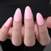 XZMeiLun Rose Pink Press On Nails Short Almond 30 Pcs,