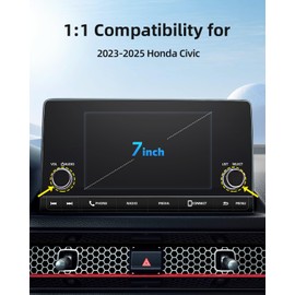Screen Protector for 2023-2025 2026 Honda Civic (LX/EX/EX-L/Sport/Sport Hybrid), 7 inch Matte Anti-Glare Infotainment Touchscreen,11th Gen, 9H Tempered Glass 2025 Honda Civic Accessories HD/Anti-Fingerprint
