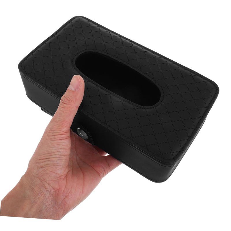 ULTECHNOVO Car Tissue Holder for Sun Visor Elegant PU Leather