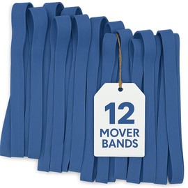 12 Pack of Extra Large Rubber Bands for Moving Blanket & Pad - 36" Length Furniture Mover Bands (72 Inch Circumference) by Kitchentoolz