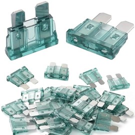 Kit de fusibles de hoja de soporte automotriz de 1 A, 50 piezas de repuesto estándar de fusibles de tipo hoja para coche/RV/camión, motocicleta, barco, etc