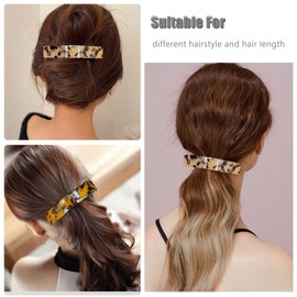 BetterJonny Women's Barrette Tortoise Shell Hair Clip Bangs Clip Adult Simple Ponytail Hairpin Hair Accessories Women Simple Elegant