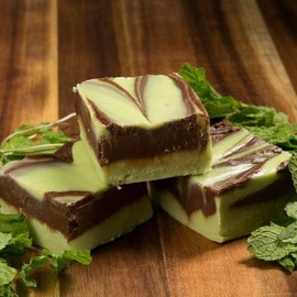 Betsy's Fancy Fudge CHOCOLATE MINT, 1 LB in 4 Wrapped Pieces, Gluten Free, Makes Great Gift! (Chocolate Mint)