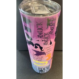 Unbranded HOCUS POCUS PURPLE SAYINGS SKINNY TUMBLER -20oz with straw