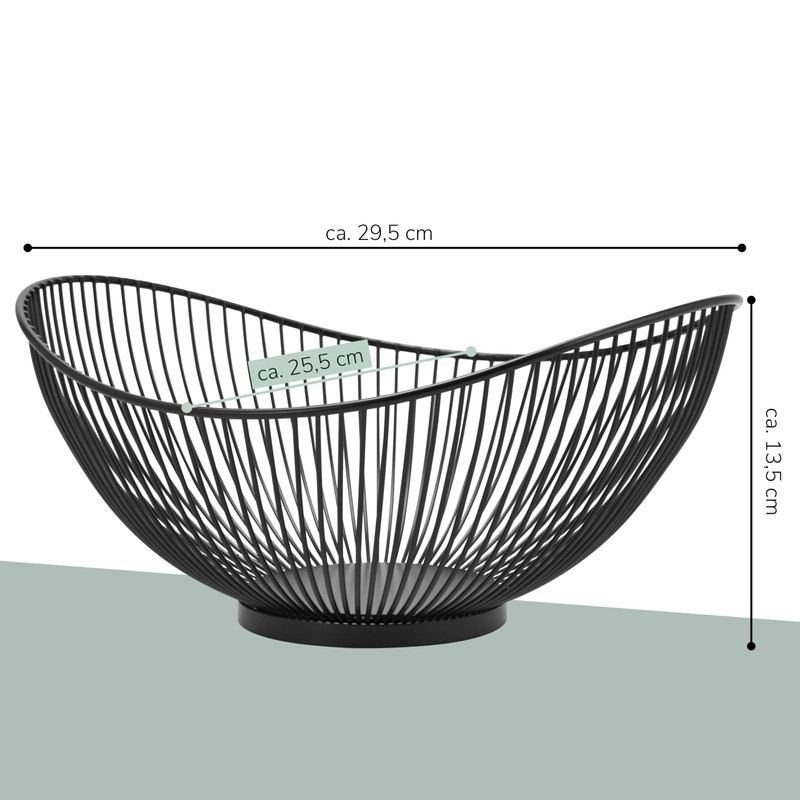 bremermann Fruit Bowl, Fruit Basket, Wire Basket, Oval Diameter Approx.