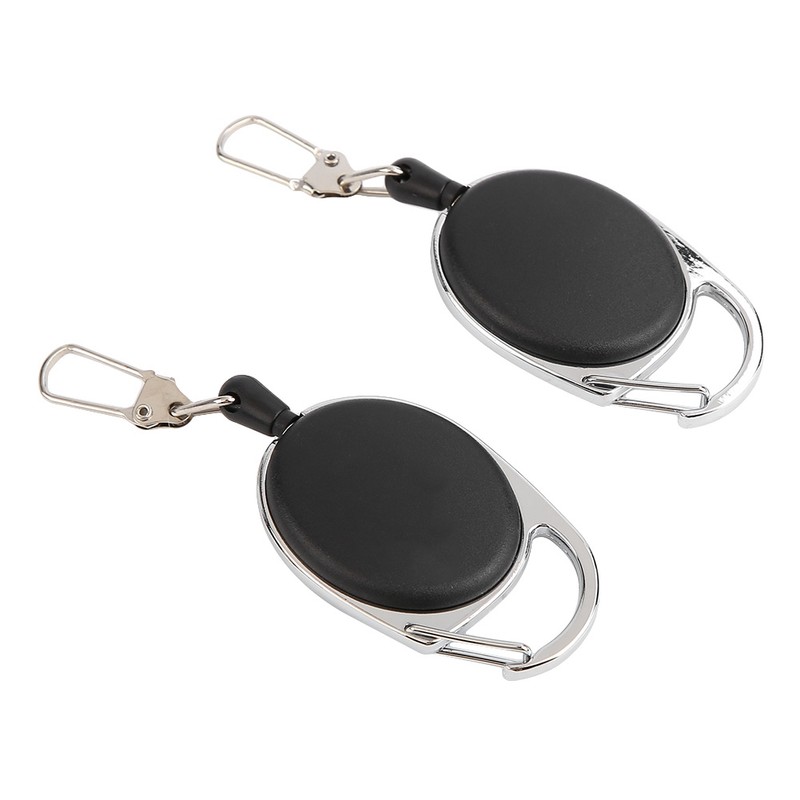60cm Nylon Wire Rope Retractable Key Chain Stretching Keys Clasp