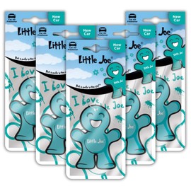 Little Joe Paper Car Air Freshener, 30-Day Long-Lasting Fragrance for Car Interior Home Boat Caravan - 5 Pack of New Car