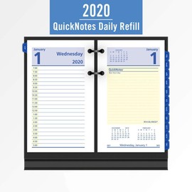 AT-A-GLANCE 2020 Daily Desk Calendar Refill, QuickNotes, 3-1/2" x 6", Loose Leaf (E51750) (E5175020)