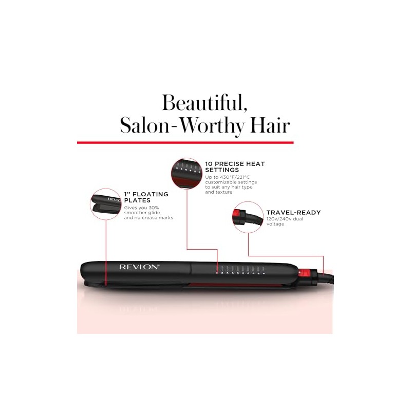 Revlon Alaciadora de 1" Smoothstay con Infusion de Coco