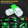 AQJ 10X Green LED Bulbs Instrument Cluster Panel Backlight Gauge