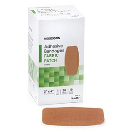 MCK Brand 48172000 Adhesive Strip Medi-Pak Performance Fabric 2 X 4 Inch Rectangle Tan 16-4817 Box of 50