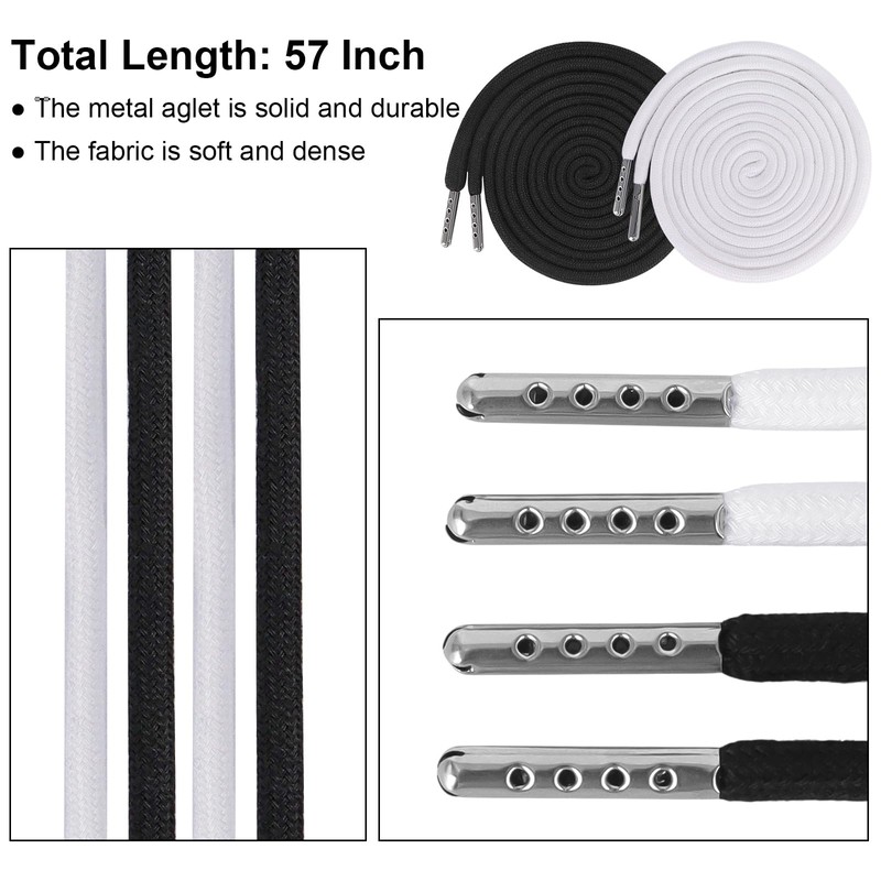 10 PCS Drawstrings Replacement with Easy Threaders, 57 Inch Replacement