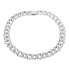QANYEGN Cuban Link Chain, Cuban Chain Necklaces, Cuban Necklace for Men Women Hip Hop Jewelry (Silver)