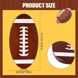 Patelai Football Shaped Cutting Board Bamboo Wooden Charcuterie Delicatessen Board Suitable for Football Lovers Coach Gift Tailgate Theme Party Decoration Sports Gift Supplies