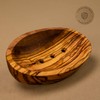 das Olivenholzbrett Olive Wood Soap Dish, Oval 11.5 cm, Handmade,