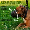 BRONZEDOG Pitbull Dog Muzzle Breathable Metal Basket for Large Dogs