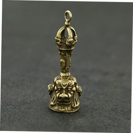 TEHAUX 5pcs Decorative Brass Bell Pendant for Crafting Antique Style Keychain Charm Vintage Hanging Bell for Home Unique Brass Decoration for and Personal Use
