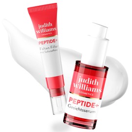 Judith Williams Cosmetics Peptide+ Face Serum and Wrinkle Filler 2 Pieces, Anti-Ageing Face Care Set, Fights Expression Wrinkles, Firming and Plumping, 45 ml