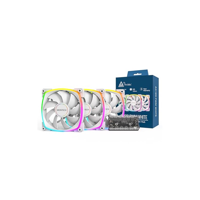 MONTECH AX 120MM - PWM Fan - Silent Performance -