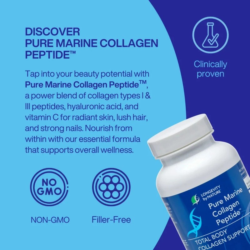 Longevity Marine Collagen Supplement – Types I & III Peptides