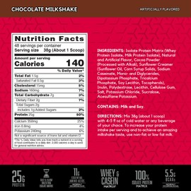 BSN SYNTHA-6 Isolate Protein Powder, Chocolate Protein Powder with Whey Protein Isolate, Milk Protein Isolate, Flavor: Chocolate Milkshake, 48 servings (packaging may vary)