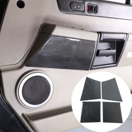 cartiangous Fits For Hummer H2 2003-2007 Interior Inner Door Panel Trim Panel Carbon Fiber