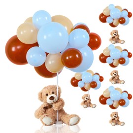 185 Pcs Bear Baby Shower Party Decorations Table Centerpieces 5pcs 13.5 Bearly Wait Bears Bulk 180 Balloons Kit Baby Shower Table Decor for Kid Boy Gender Reveal Birthday Supplies