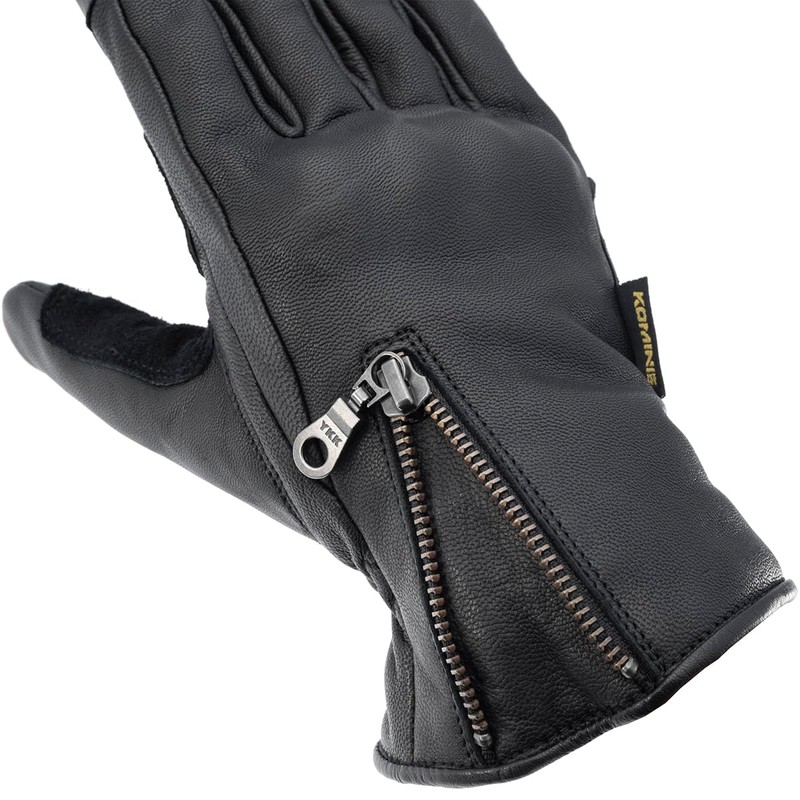 Komine GK-850 Motorcycle Leather Winter Short Gloves - Z Series