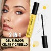 Gel Fijador 2en1 Cejas Y Bordes Cabello 10mlx2pc Shedoes