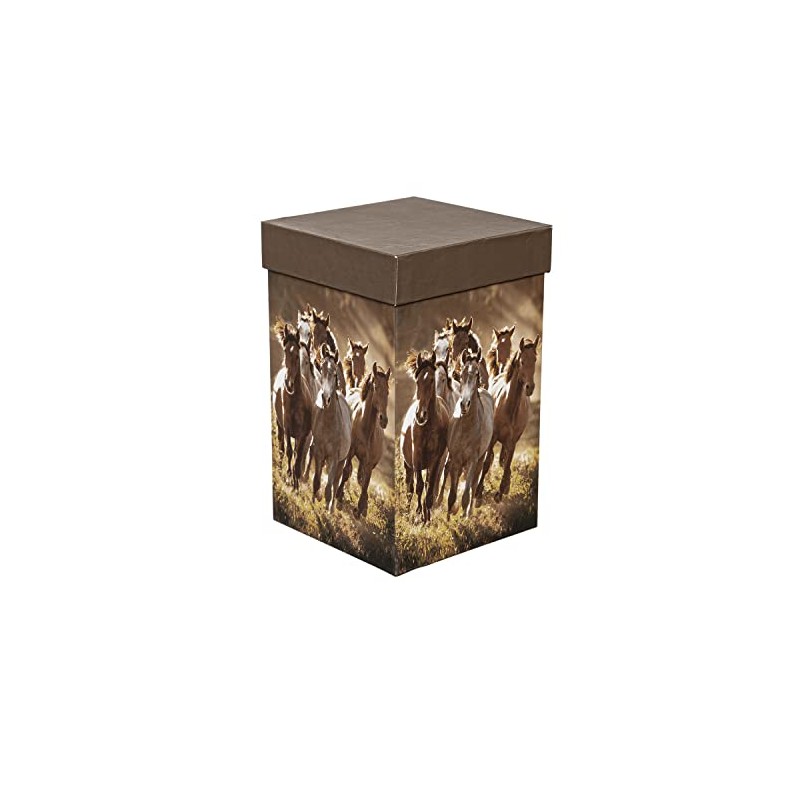 Evergreen Flag Ceramic Travel Cup, 17 OZ.,w/box, Running Horses