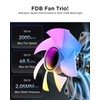 AsiaHorse COSMIQ-RE-Black 120mm Case Fan, Infinity Mirror FDB Reverse Fan