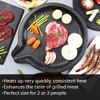 D1KOREA Stovetop Korean BBQ Grill Pan, 15 inch, Cast Aluminum,