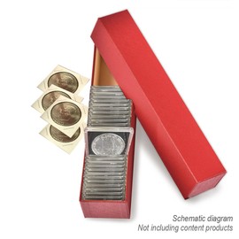 GRAND ORANGE Lots of 10 2x2 9 Inch Coin Red Boxes Storage Case